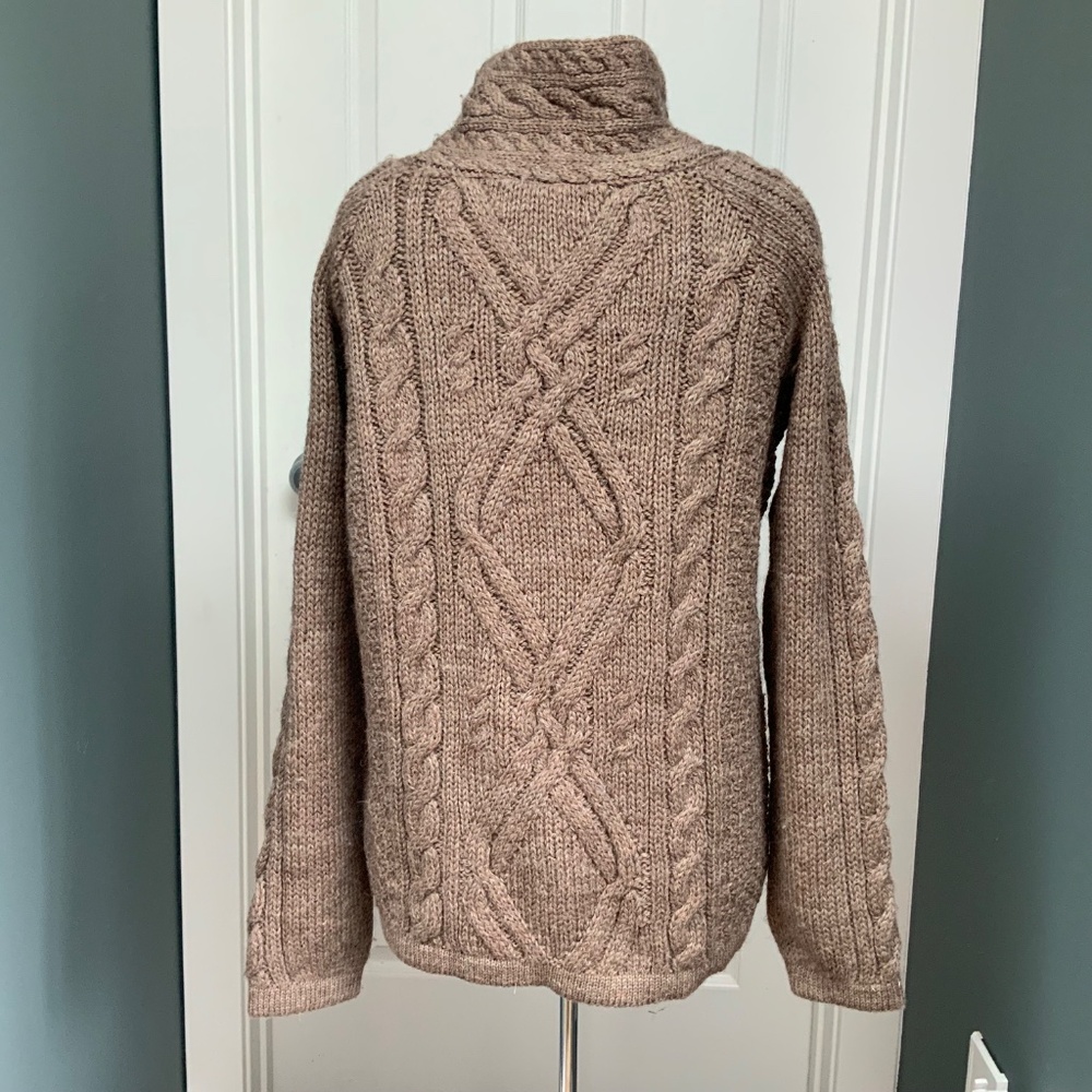 Open Front Wool Cable-Knit Cardigan from Highland Home Industries (medium) - Picture 3 of 13